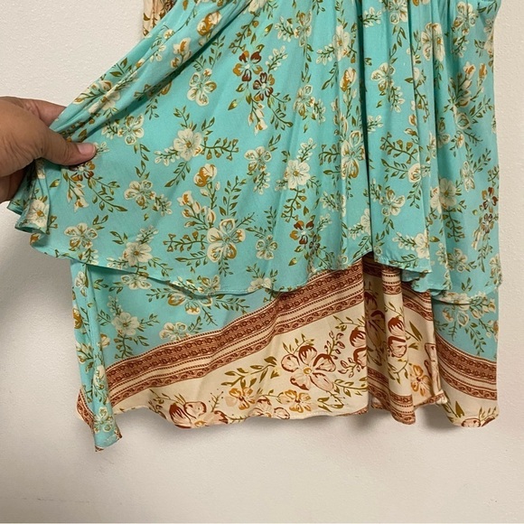 Umgee Floral Print Layered Mini Dress Size Small - Picture 12 of 17